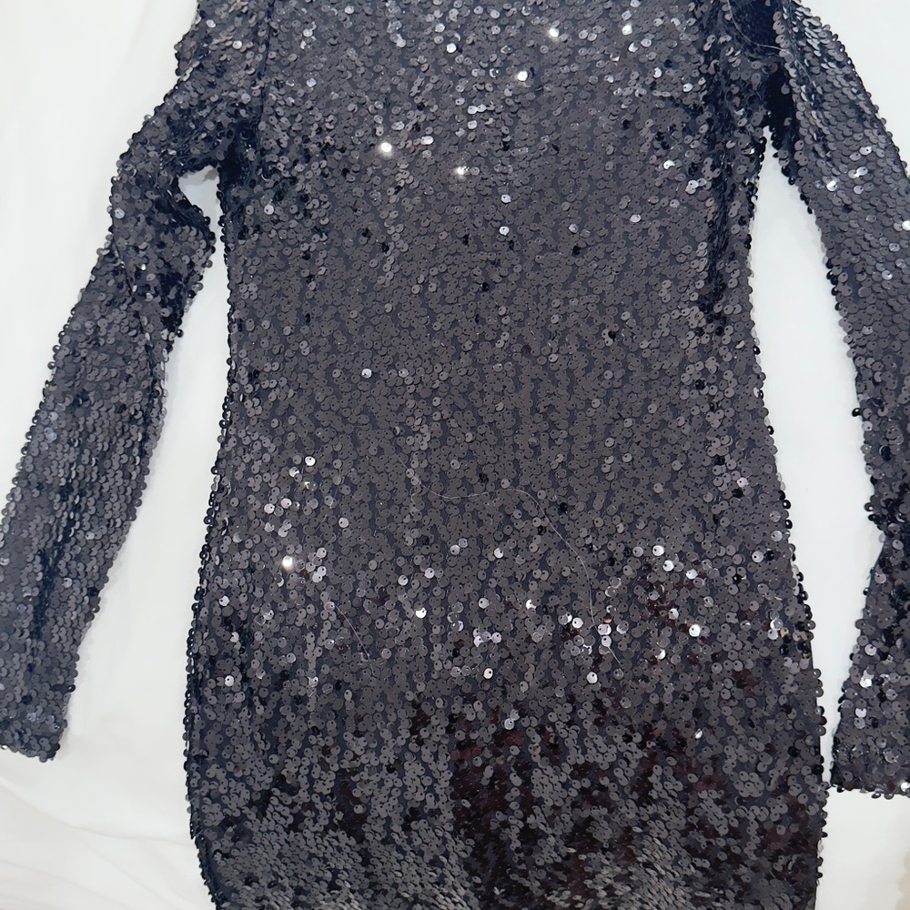 French connection Sequin Long Sleeve Dress